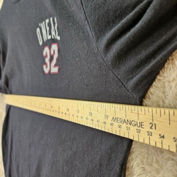 Mitchell and Ness T-Shirt Miami Heat O'Neal 32 Short Sleeve Men's Size L Black - Picture 3 of 10